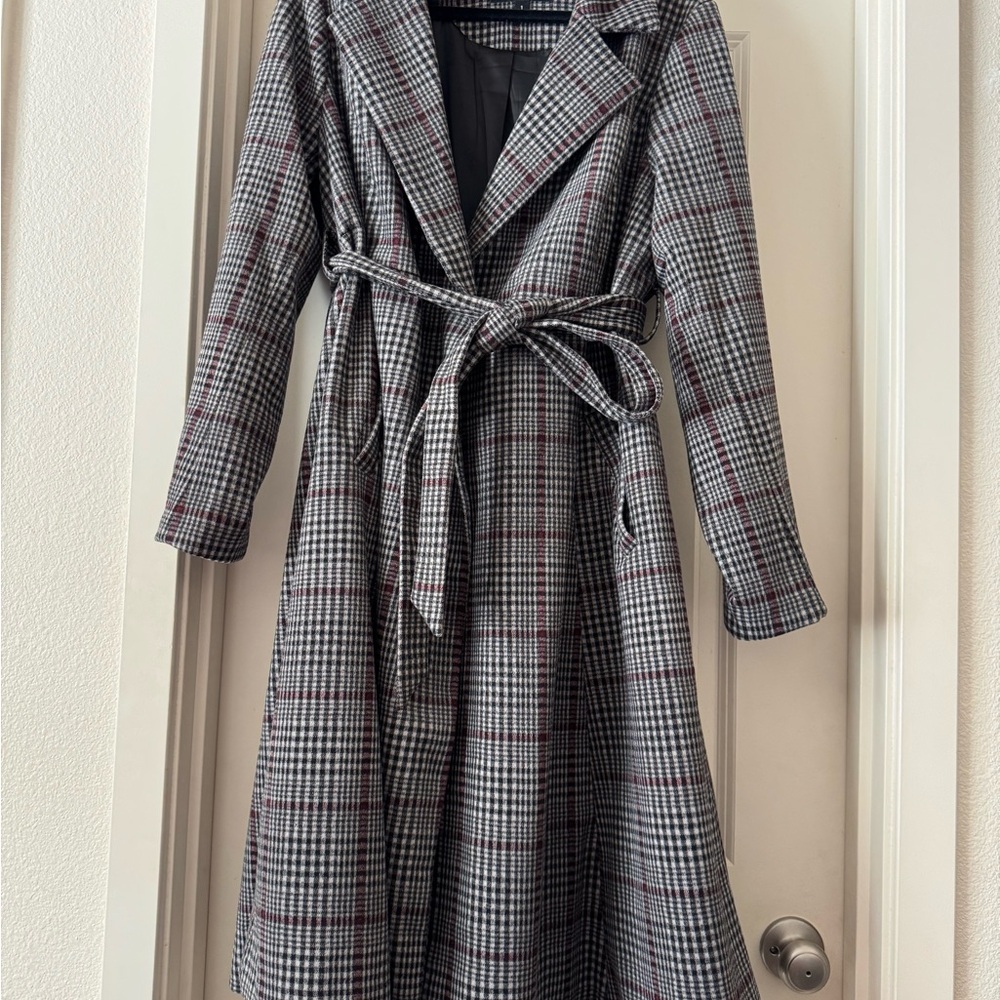 Torrid Black and Red Plaid Coat